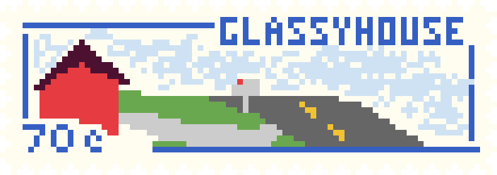 88x31 button for Fishers Website: Glassy House