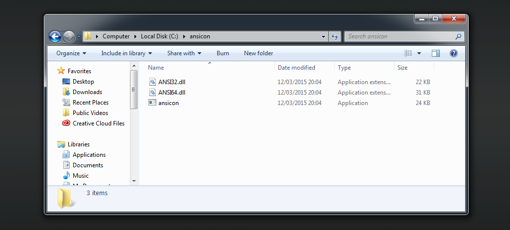 Installing Ansicon...