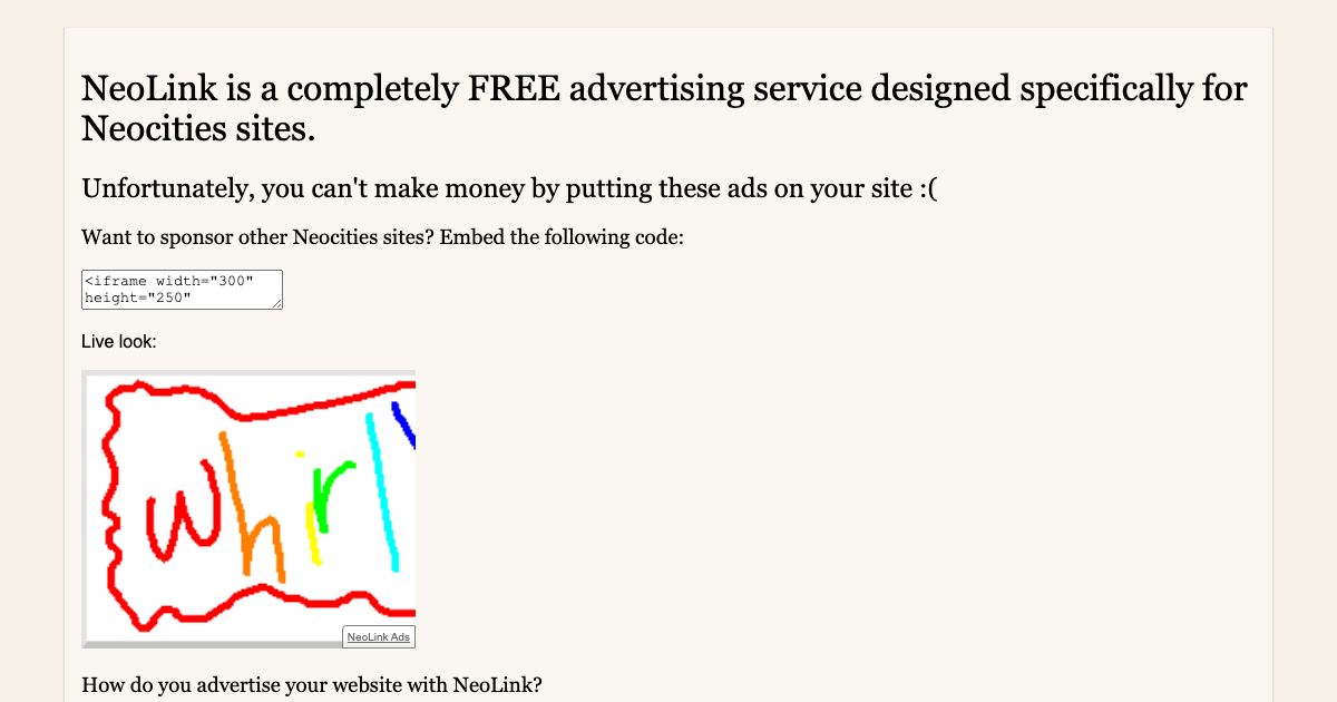 Screenshot of web page.