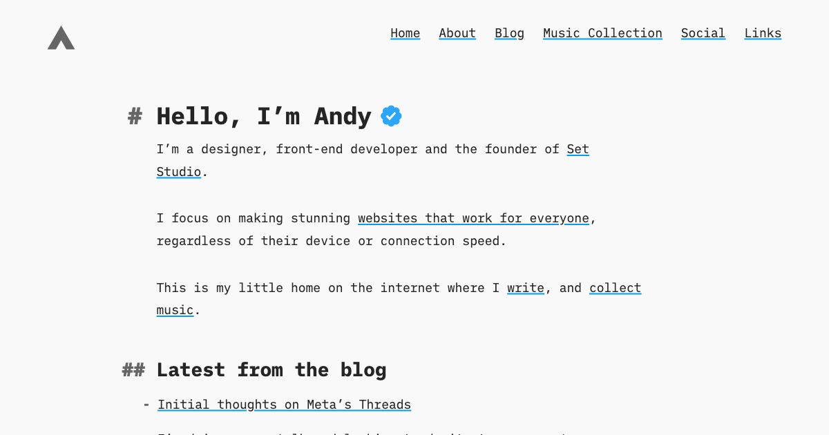 Screenshot of web page.