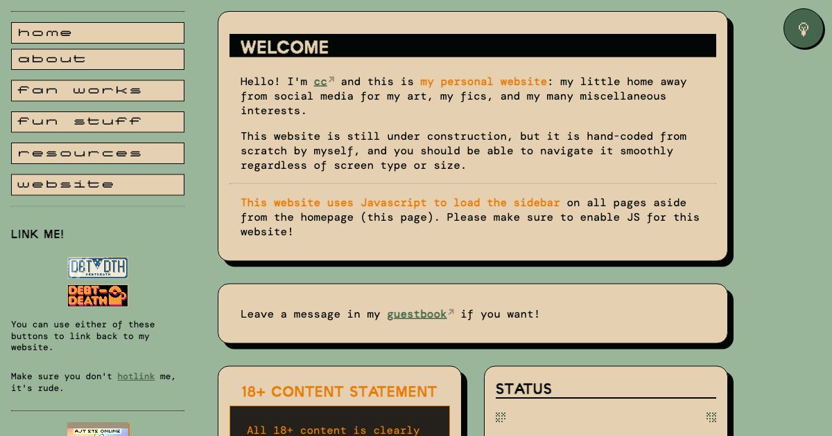 Screenshot of web page.