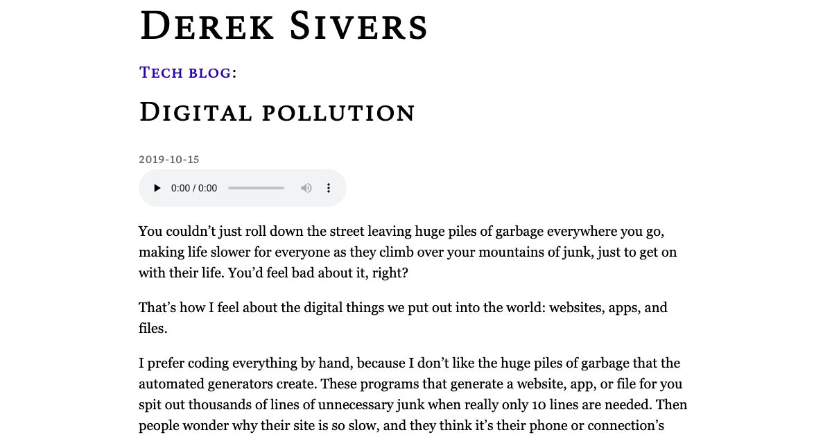 Screenshot of web page.