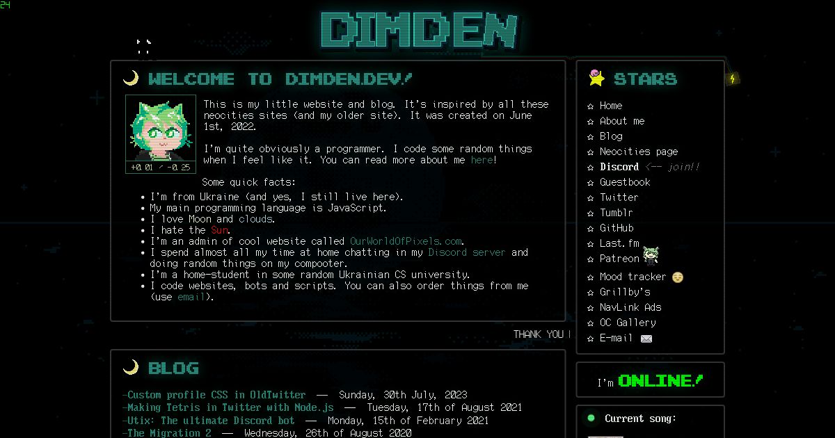 Screenshot of web page.