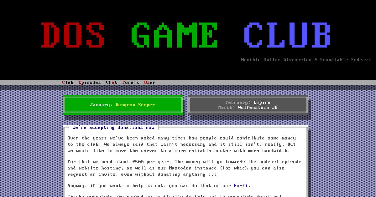 Screenshot of web page.