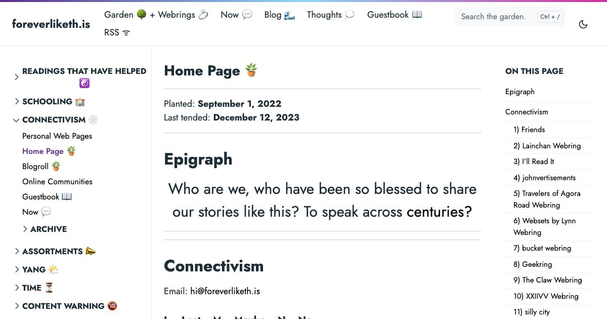 Screenshot of web page.