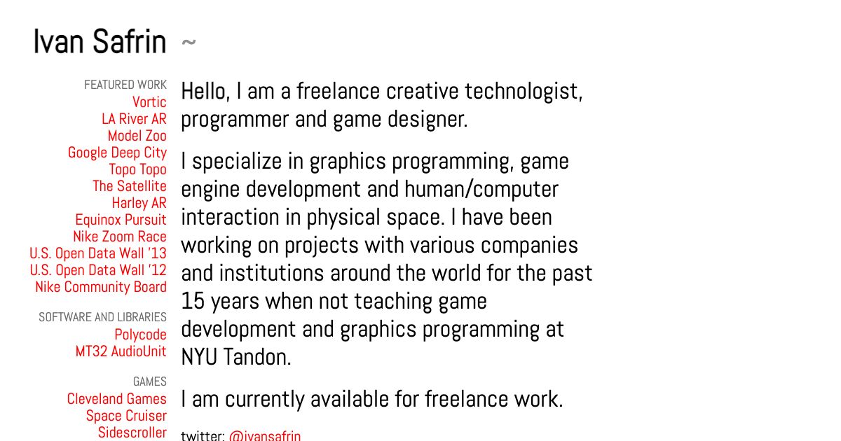 Screenshot of web page.