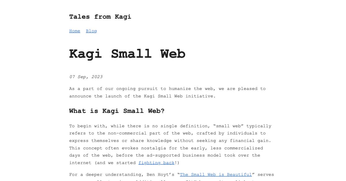 Screenshot of web page.