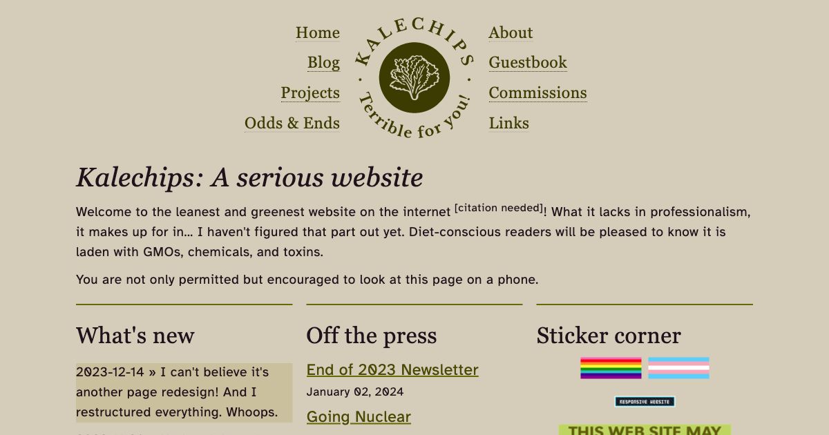 Screenshot of web page.