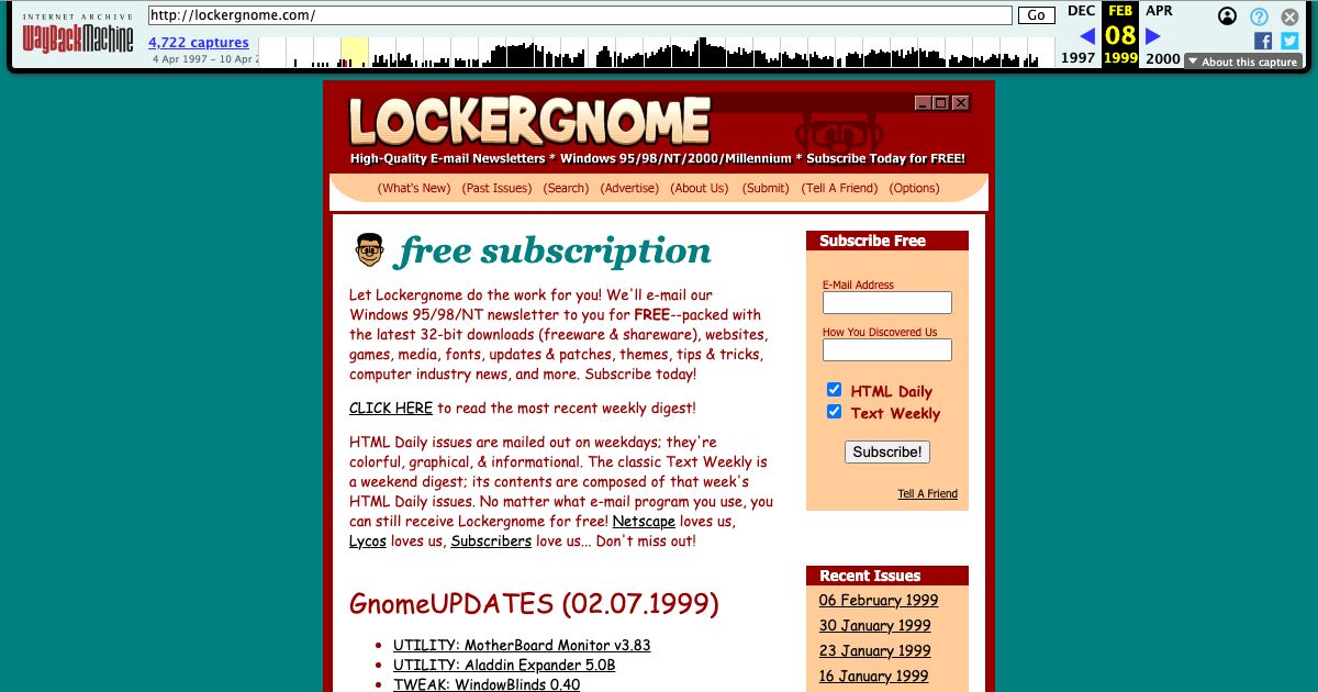 Screenshot of web page.
