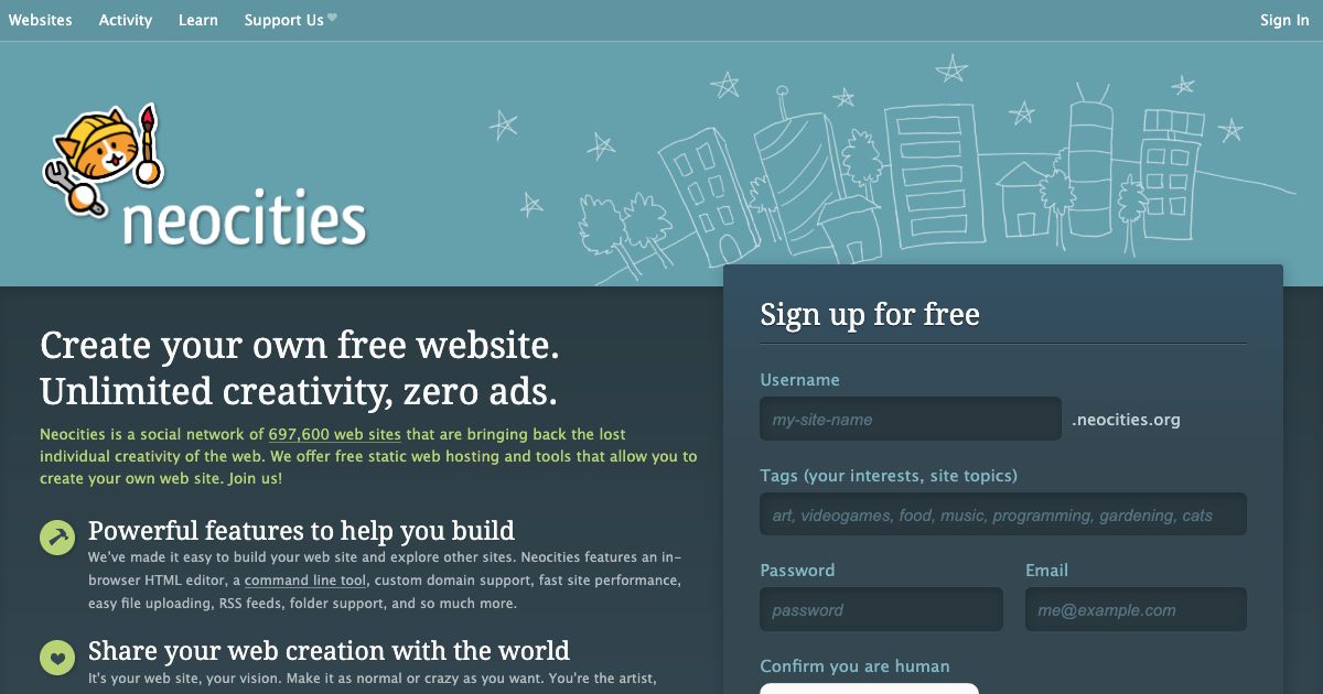 Screenshot of web page.