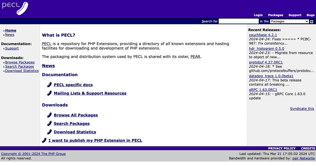 Screenshot of web page.