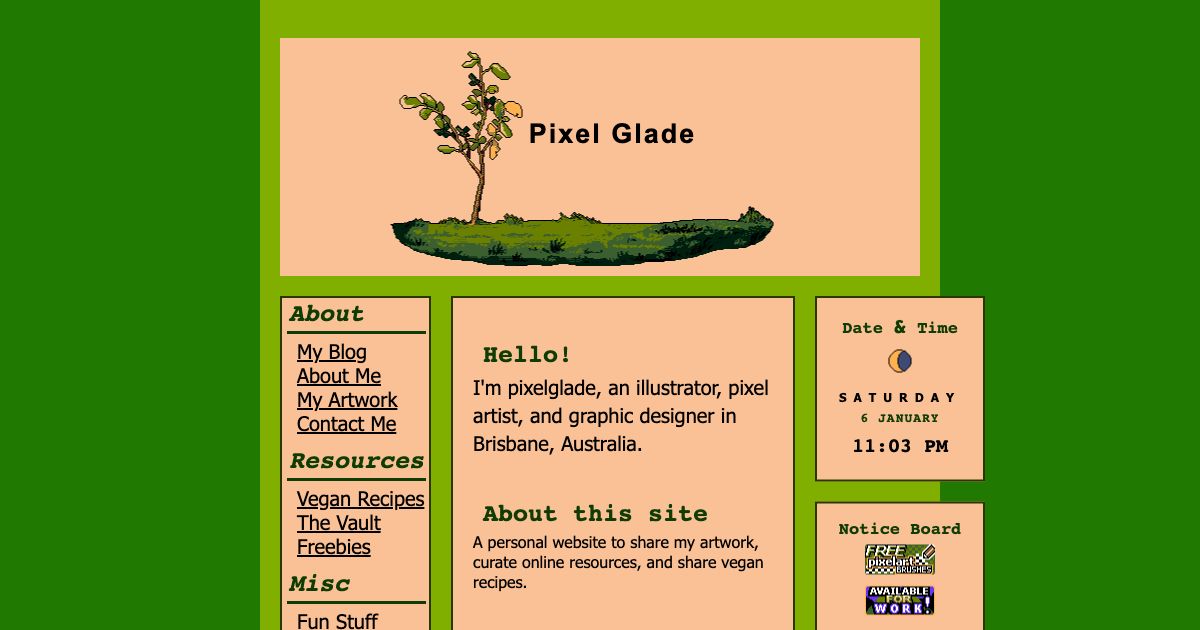 Screenshot of web page.