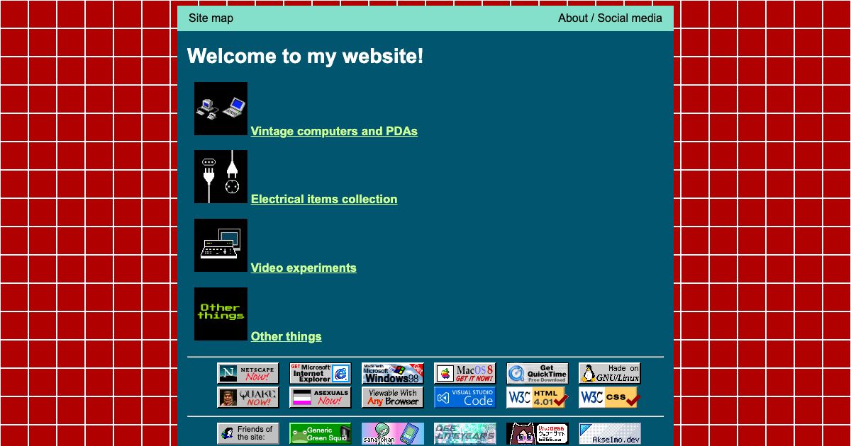 Screenshot of web page.
