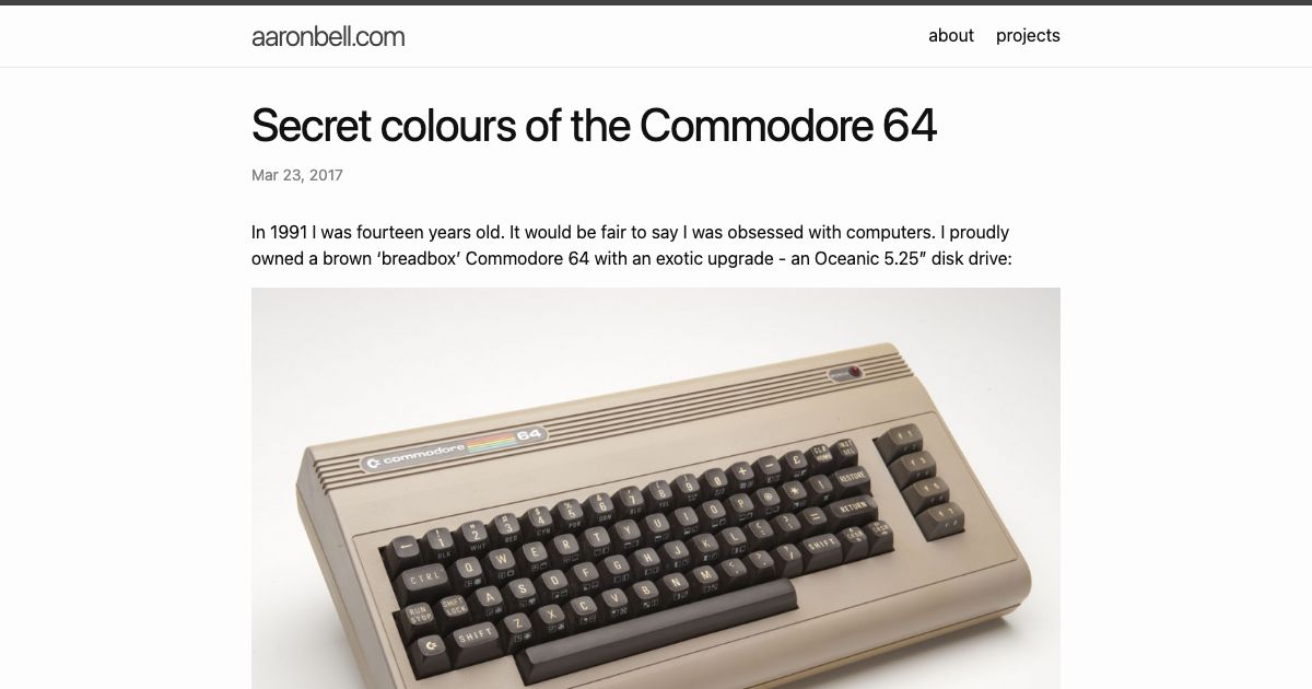 Screenshot of web page.