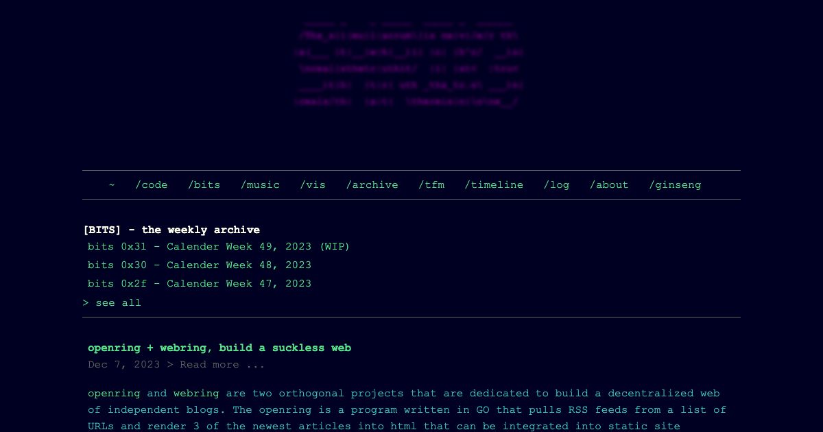 Screenshot of web page.