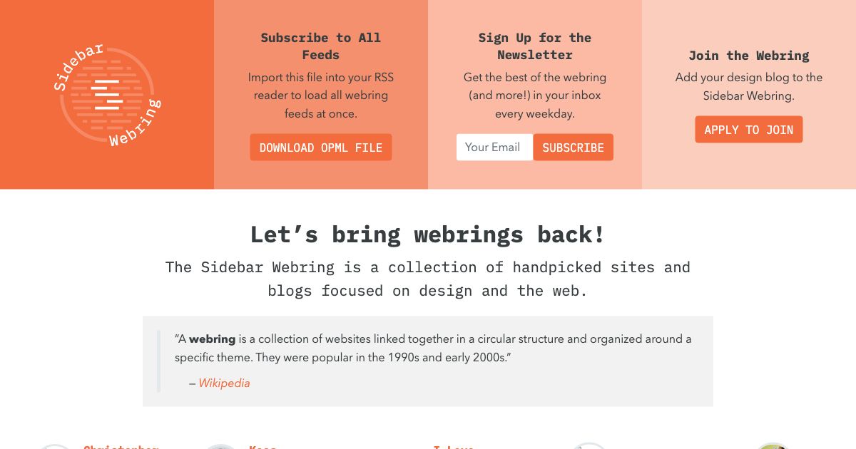 Screenshot of web page.