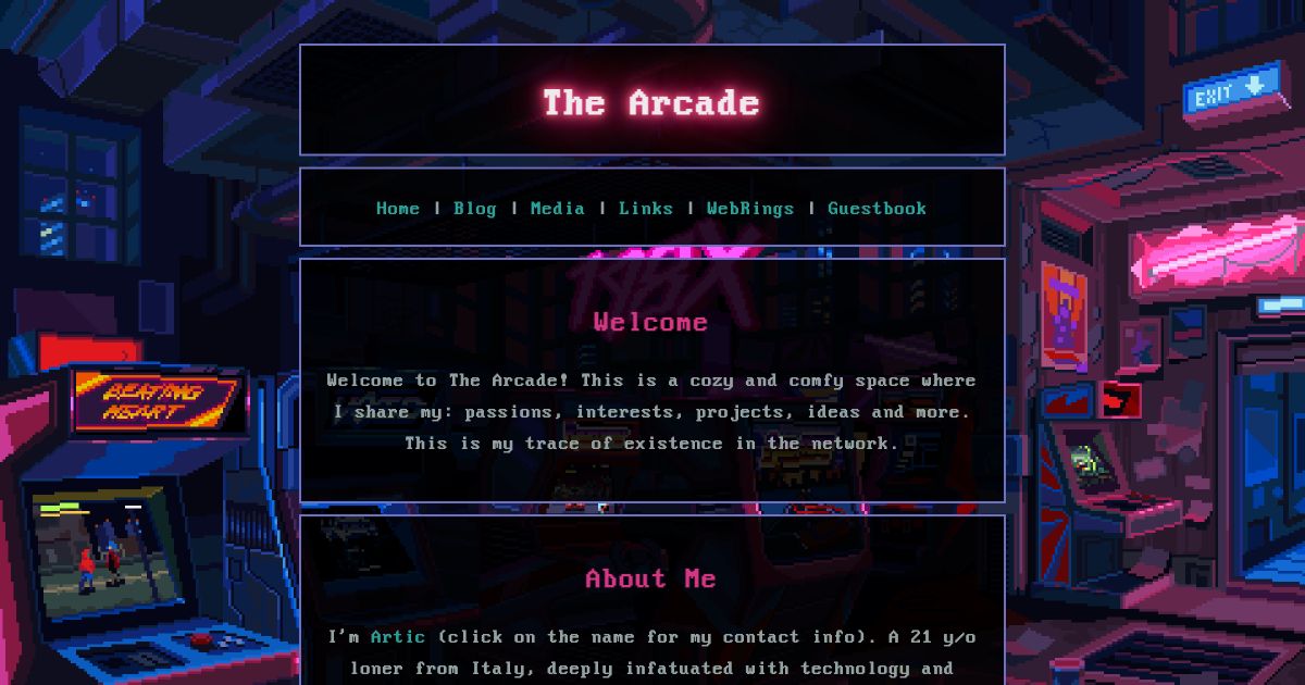 Screenshot of web page.