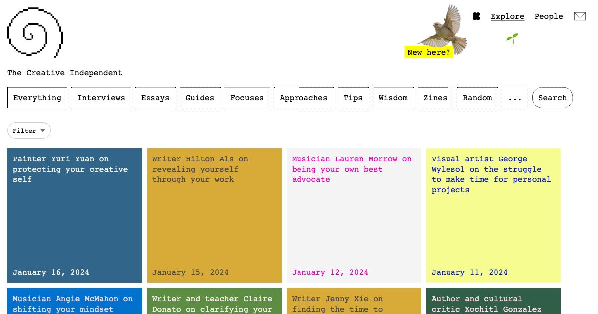 Screenshot of web page.