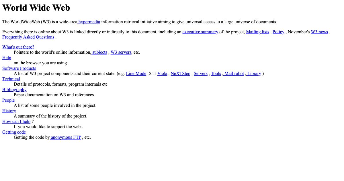 Screenshot of web page.