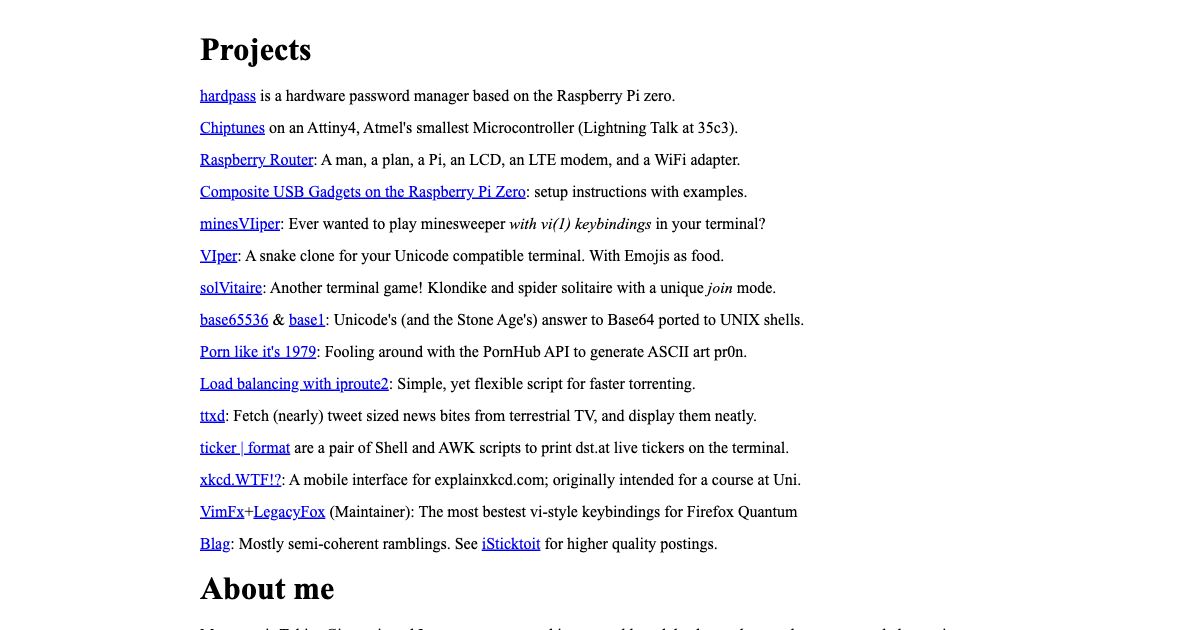 Screenshot of web page.